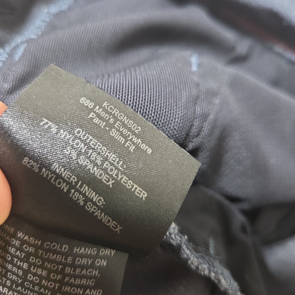 686 Everywhere Pants Men 36x33 Gray Slim Fit Performance Stretch - Picture 4 of 8